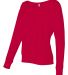 BELLA 8850 Womens Long Sleeve Dolman Shirt in Red