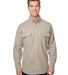 Backpacker BP7090 Men's Solid Chamois Shirt STONE front view