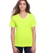 Core 365 CE111W Ladies' Fusion ChromaSoft™ Perfo SAFETY YELLOW front view