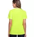 Core 365 CE111W Ladies' Fusion ChromaSoft™ Perfo SAFETY YELLOW back view