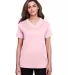 Devon and Jones DG20CW Ladies' CrownLux Performanc PINK/ WHITE front view