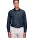 Harriton M580L Men's Key West Long-Sleeve Performa NAVY front view