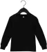 Bella + Canvas 3501T Toddler Jersey Long Sleeve Te BLACK front view