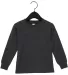 Bella + Canvas 3501T Toddler Jersey Long Sleeve Te DARK GRY HEATHER front view