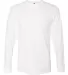 Next Level Apparel 7401S Power Crew Long Sleeve Te WHITE front view