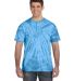 Tie-Dye CD101 Adult 5.4 oz. 100% Cotton Spider T-S in Spider turquoise front view