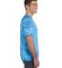 Tie-Dye CD101 Adult 5.4 oz. 100% Cotton Spider T-S in Spider turquoise side view