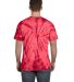 Tie-Dye CD101 Adult 5.4 oz. 100% Cotton Spider T-S in Spider red back view