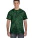 Tie-Dye CD101 Adult 5.4 oz. 100% Cotton Spider T-S in Spider green front view