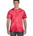 Tie-Dye CD101 Adult 5.4 oz. 100% Cotton Spider T-S in Spider red front view