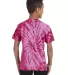 Tie-Dye CD101Y Youth 5.4 oz. 100% Cotton Spider T- SPIDER PINK back view