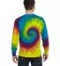 Tie-Dye CD2000 Adult 5.4 oz. 100% Cotton Long-Slee in Reactive rainbow back view