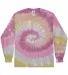 Tie-Dye CD2000 Adult 5.4 oz. 100% Cotton Long-Slee in Desert rose front view