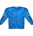 Tie-Dye CD2000Y Youth Long-Sleeve Tee in Spider royal front view