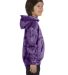 Tie-Dye CD877Y Youth 8.5 oz Pullover Hooded Sweats in Spider purple side view