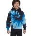 Tie-Dye CD877Y Youth 8.5 oz Pullover Hooded Sweats in Blue ocean front view