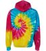 Tie-Dye CD877Y Youth 8.5 oz Pullover Hooded Sweats in Reactive rainbow back view