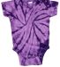Tie-Dye CD5100 Infant Creeper SPIRAL PURPLE front view