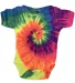 Tie-Dye CD5100 Infant Creeper in Neon rainbow front view