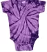 Tie-Dye CD5100 Infant Creeper in Spiral purple front view