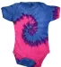 Tie-Dye CD5100 Infant Creeper in Flo blue/ pink front view