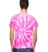 Tie-Dye CD110 Adult 5.4 oz., 100% Cotton Twist d T in Neon bubblegum back view