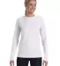 BELLA 6450 Womens Long Sleeve Missy T-Shirt WHITE front view