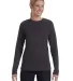 BELLA 6450 Womens Long Sleeve Missy T-Shirt DARK GRY HEATHER front view