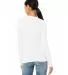BELLA 6450 Womens Long Sleeve Missy T-Shirt WHITE back view