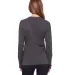 BELLA 6450 Womens Long Sleeve Missy T-Shirt DARK GRY HEATHER back view