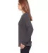 BELLA 6450 Womens Long Sleeve Missy T-Shirt DARK GRY HEATHER side view