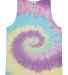 Tie-Dye CD3500 Adult 5.4 oz. 100% Cotton Tank Top in Jellybean front view