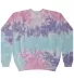 Tie-Dye H8100 Adult 8.5 oz., 80/20 crew neck fleec in Cotton candy front view