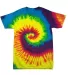 Tie-Dye CD1160 Toddler T-Shirt in Reactive rainbow front view