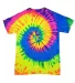 Tie-Dye CD1160 Toddler T-Shirt in Neon rainbow front view