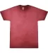 Tie-Dye CD1310 Adult Oil Wash T-Shirt OIL RED front view