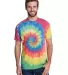 Tie-Dye CD1090 Adult Burnout Festival T-Shirt in Rainbow front view