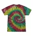 Tie-Dye CD1090 Adult Burnout Festival T-Shirt in Rasta front view