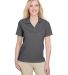 UltraClub UC102W Ladies' Cavalry Twill Performance in Charcoal/ black front view