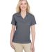 UltraClub UC102W Ladies' Cavalry Twill Performance in Charcoal/ navy front view