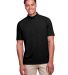 UltraClub UC105 Men's Lakeshore Stretch Cotton Per in Black front view