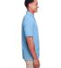 UltraClub UC105 Men's Lakeshore Stretch Cotton Per in Columbia blue side view