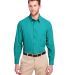 UltraClub UC500 Men's Bradley Performance Woven Sh in Jade front view