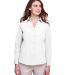 UltraClub UC500W Ladies' Bradley Performance Woven in White front view