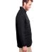 UltraClub UC708 Men's Dawson Quilted Hacking Jacke in Black side view