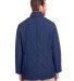 UltraClub UC708 Men's Dawson Quilted Hacking Jacke in Navy back view