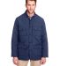 UltraClub UC708 Men's Dawson Quilted Hacking Jacke in Navy front view