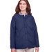 UltraClub UC708W Ladies' Dawson Quilted Hacking Ja in Navy front view