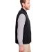 UltraClub UC709 Men's Dawson Quilted Hacking Vest in Black side view