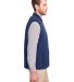 UltraClub UC709 Men's Dawson Quilted Hacking Vest in Navy side view